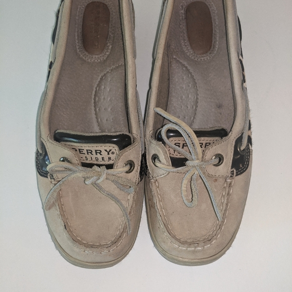 Sperry Top Slider Cheetah Print Boat Slip On Shoes - Picture 4 of 10